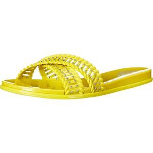 Vince Camuto Crossband Jelly Slide Sandals Erindra Yellow Size 9